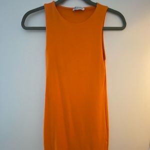 Zara bodycon dress, orange, worn once! Hits above the knee.